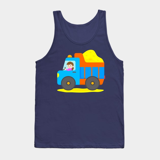 Dump Truck on Construction Site Tank Top by samshirts